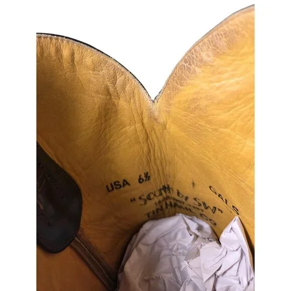 Women's Tin Haul South By SW Cowgirl Boots Wolf Sole Handmade Western Aztec 6.5 - Picture 7 of 7